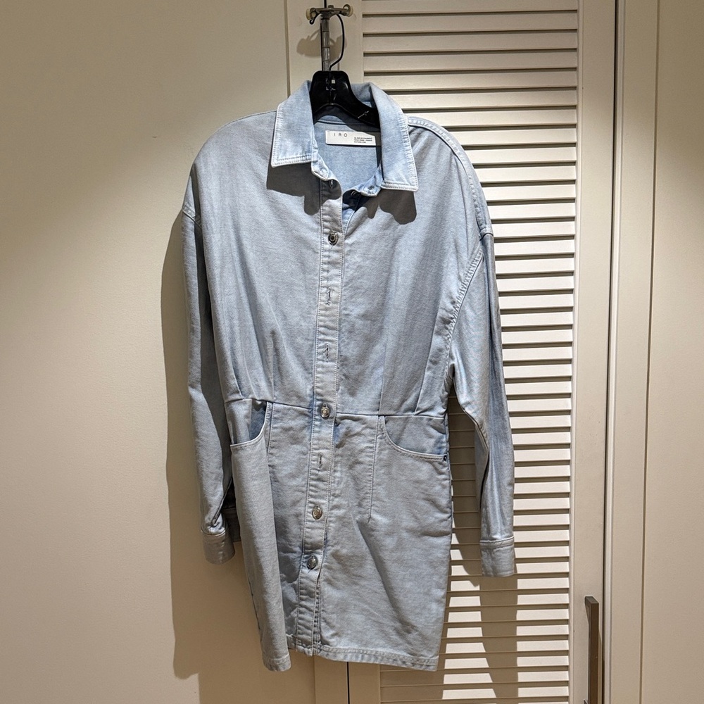IRO Light Blue Denim Utility dress
